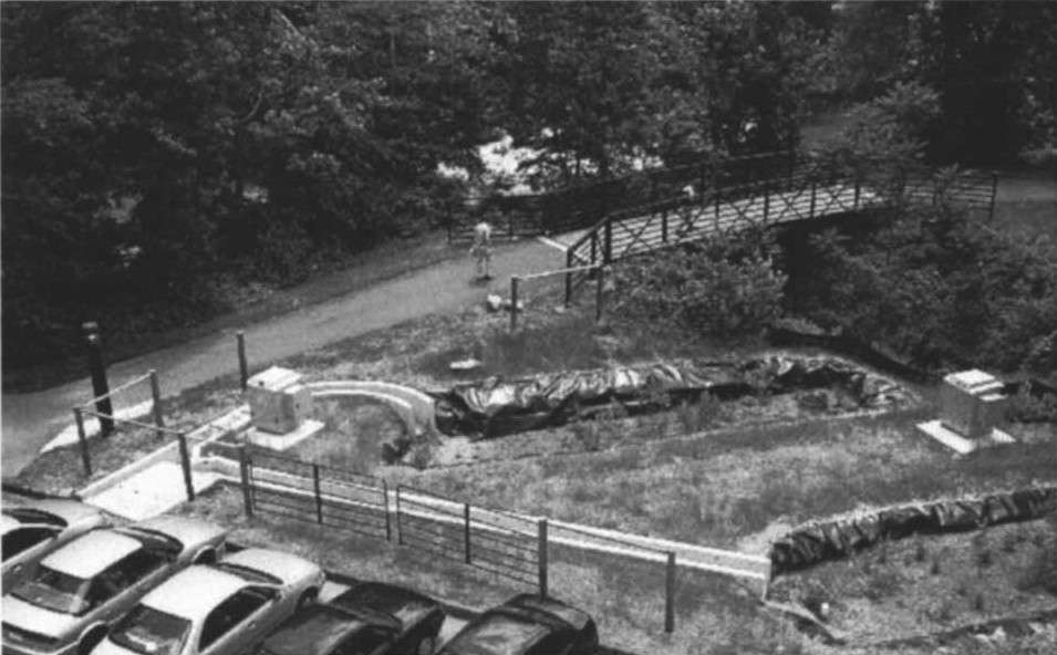 Aerial of Bioretention Site on University of Maryland Campus