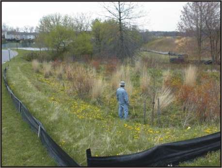 Percolation test in bioretention area