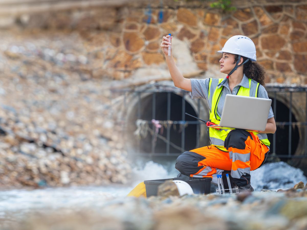 Stormwater Expert performing maintenance on wateray
